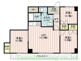 ハイライフ三田の物件間取画像